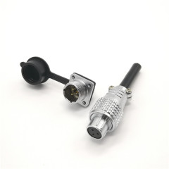 IP55 P12 female male socket plug metal connector