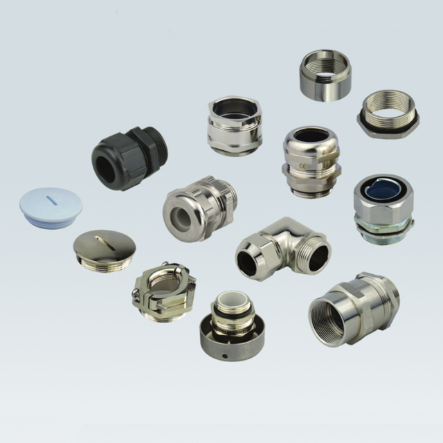 Metal plastic cable gland covered cap