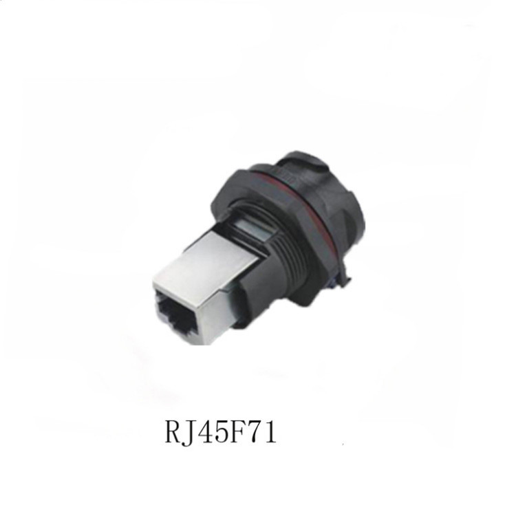 IP67 RJ45F bulkhead circular Ethernet connector
