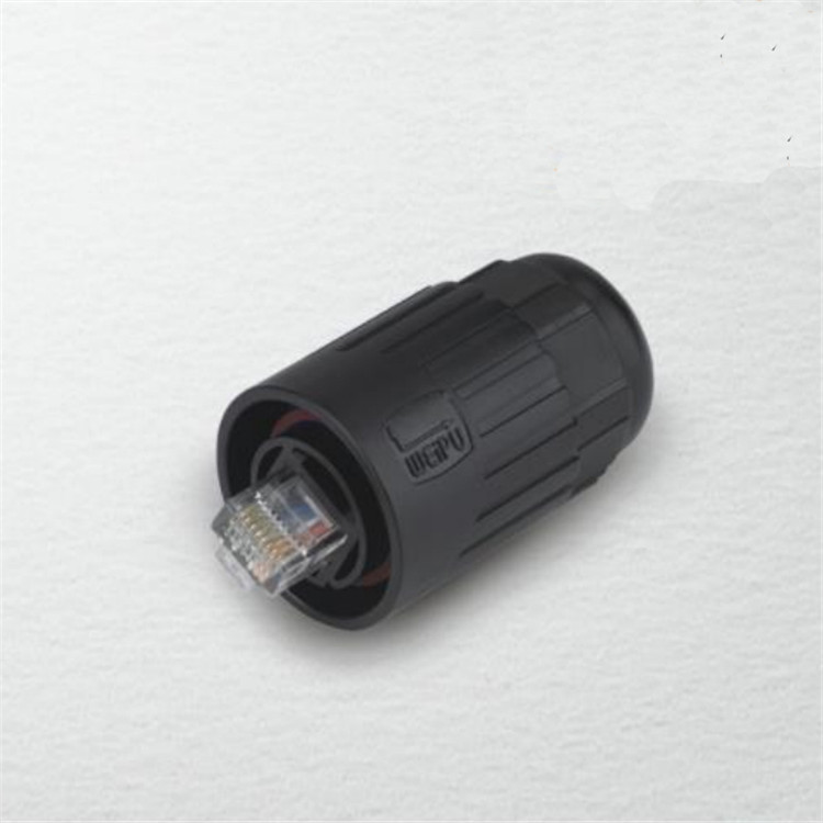 Weipu RJ45 F6 panel mount ethernet extension cable Cat 5e connector