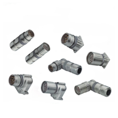 Weipu IP67 M23 Straight Elbow Metal crimp threaded coupling cable connector