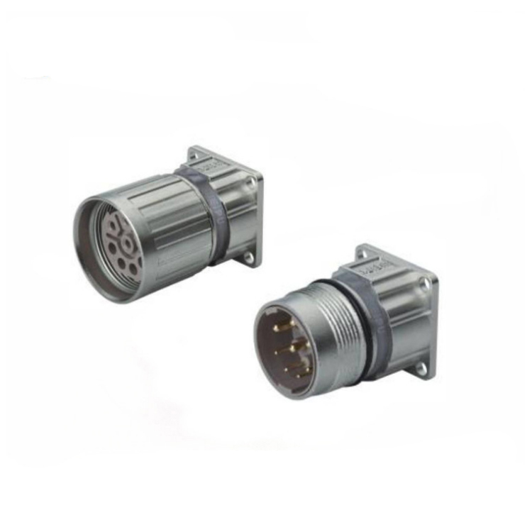 M23 plug angled circular cable connector
