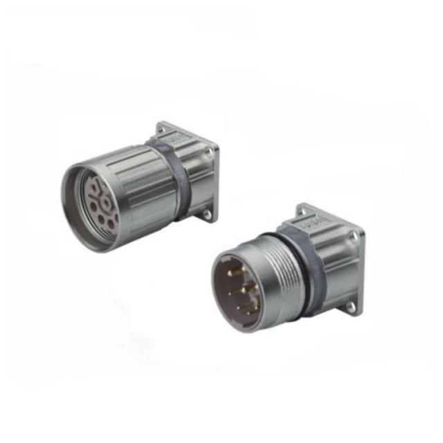 M23 plug angled circular cable connector
