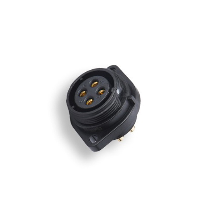 WEIPU Threaded male SP2113 P series plastic 2 3 4 5 7 9 12 pins 2 hole flange connector