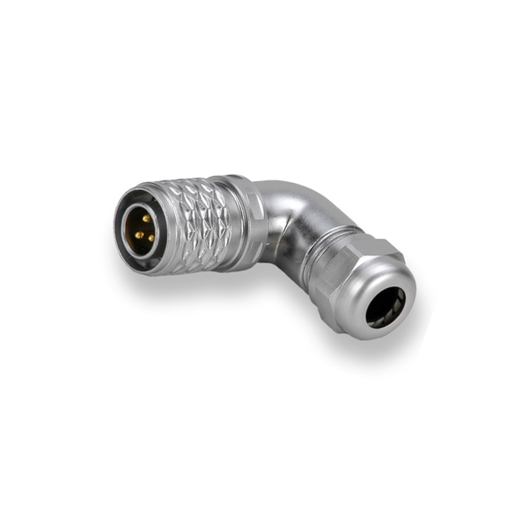 Weipu SF1214 plug electrical angled cable metal push pull connector