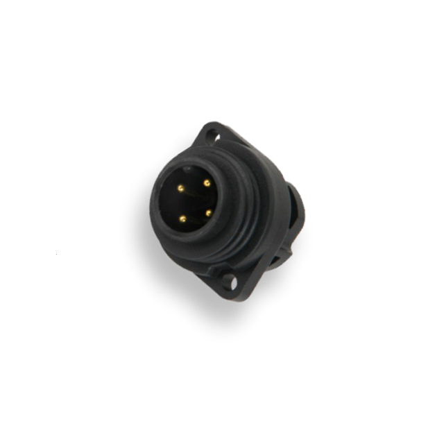 IP67 WA22 series WA22J4TL2 WA22K4TL2 waterproof 3+PE 4 pin plug angled black shell cable connector