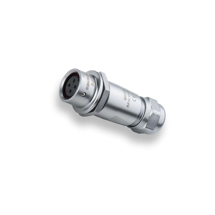 Weipu SF1214 plug electrical angled cable metal push pull connector