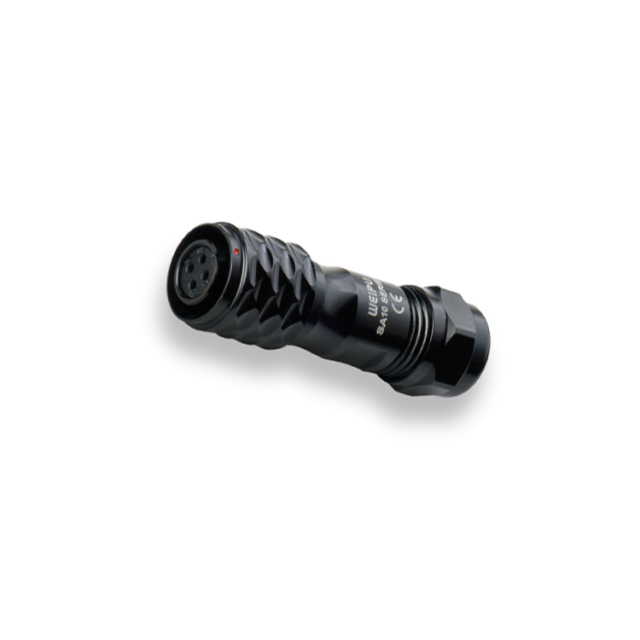 WEIPU IP67 push pull SA10 series 2 3 4 5 pin electric male plug female socket black cable connector