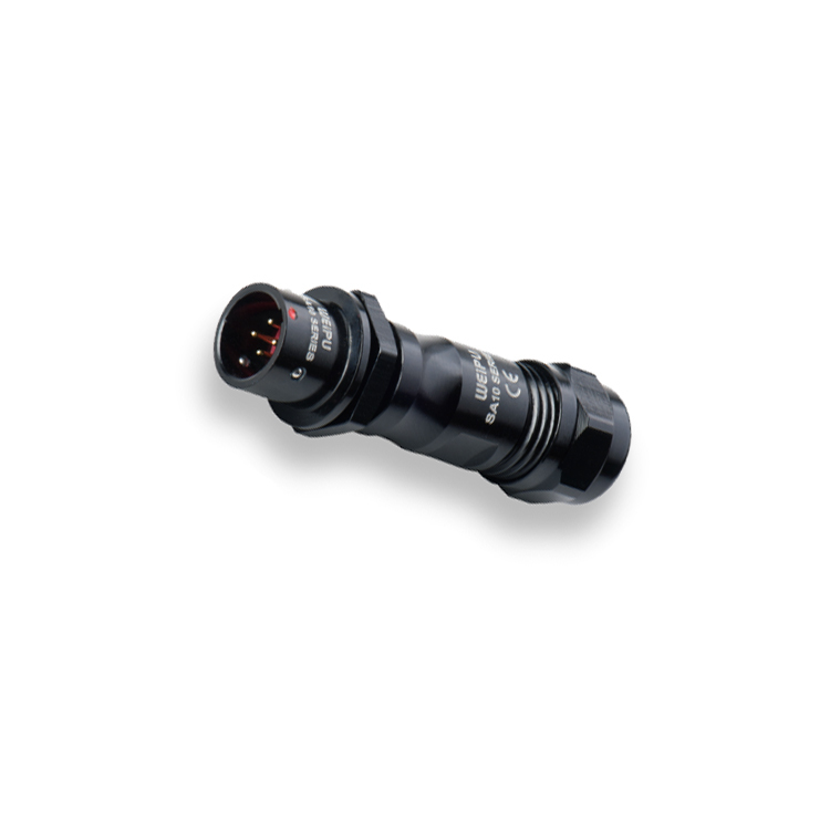 WEIPU IP67 push pull SA10 series 2 3 4 5 pin electric male plug female socket black cable connector