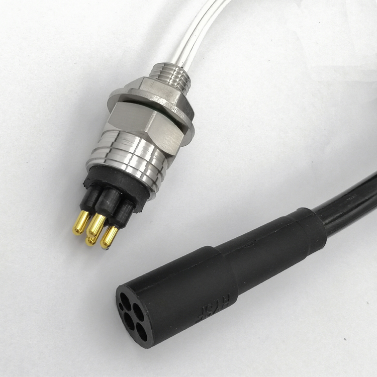 Micro 4 pin male & female cables electrical underwater connectors for robots
