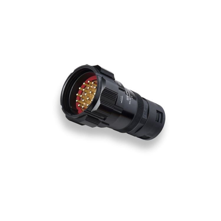 Weipu industrial IP67 metal WL52 19 pin male plug connector for PG29 plastic hose adapter