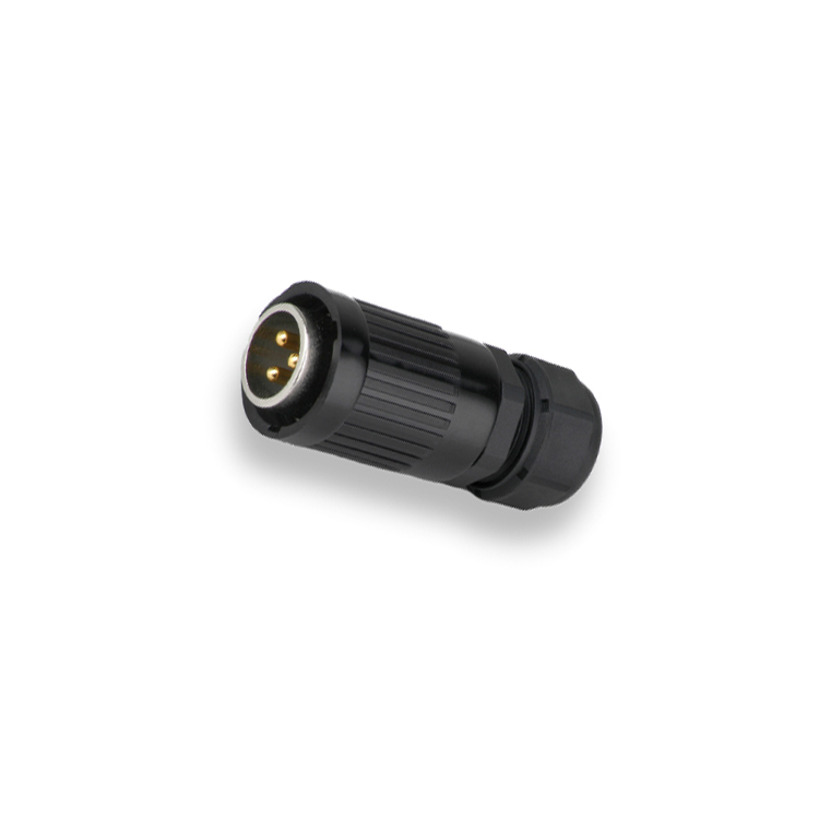 Weipu WP20 solder bayonet plug TK cable connector with plastic clamping nut