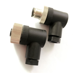 M12 connector types male female straight angle plastics