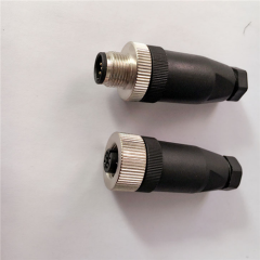 M12 Screw Crimp Male & Female A coded 4 5pin Connectors