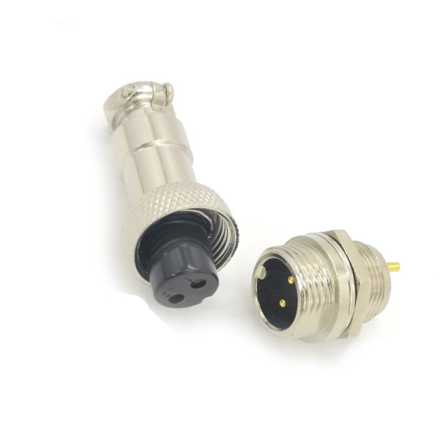 Gx12 Waterproof 12Mm 16Mm 4 Pin Gold Plating Contact Panel Mount Male Female Round Square Plug Socket Connector