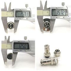 Aviation metal panel mount plug GX16 M16 Series hole 16mm circular plug socket cable Connector