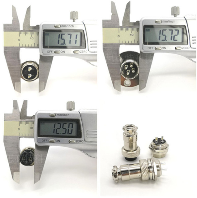 Aviation metal panel mount plug GX16 M16 Series hole 16mm circular plug socket cable Connector