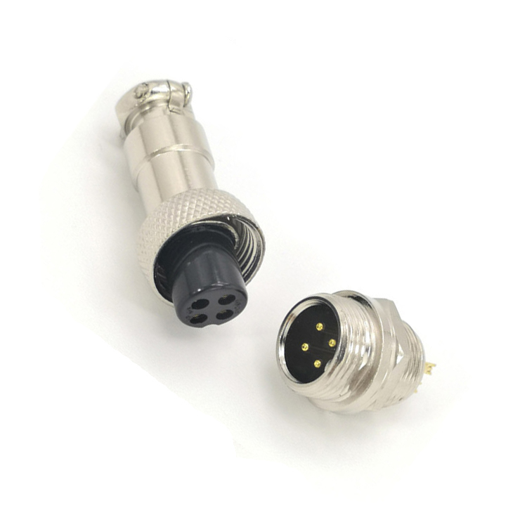 5 pin Aviation GX12 GX16 waterproof 12mm 16mm panel mount male female round plug socket connector