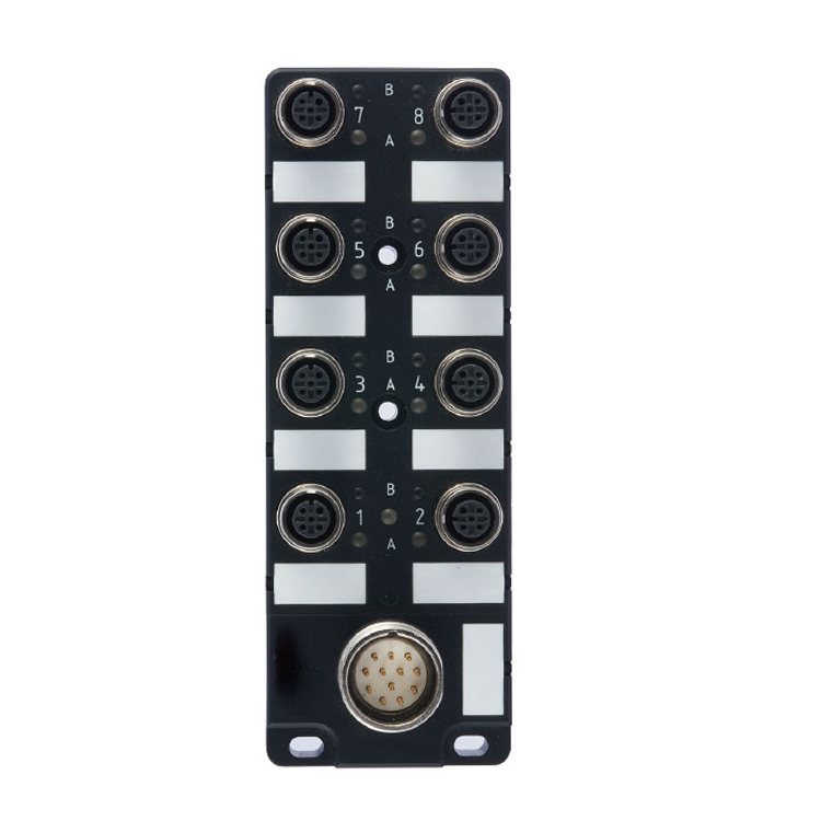 M12 8 ports Junction boxes female distribution boxes with M23 input male connector