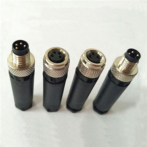 M8 circular 4 pin Straight Angle Male Female Cable Connectors