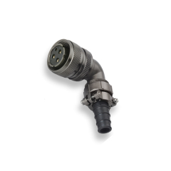 Weipu WD28 plug TV 4pin 15pin solder threaded cable angle connector with rubber sleeve