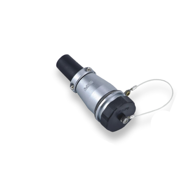 weipu metal threaded WS series ZQ receptacle in-line connector with PVC sleeve