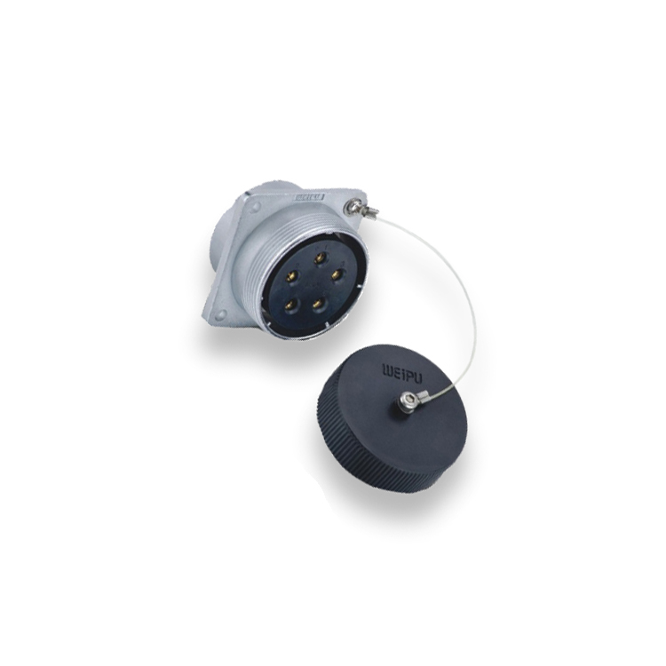 Weipu WS series Z receptacle square flange mount connector