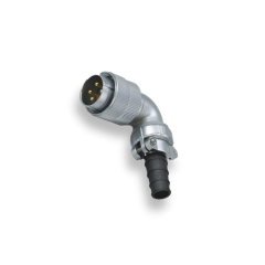 Weipu metal threaded WF series TV plug waterproof WF24 WF28 aviation angled connector with rubber sleeve