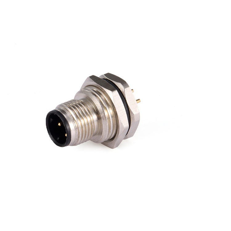 M12 industrial bulkhead socket connector