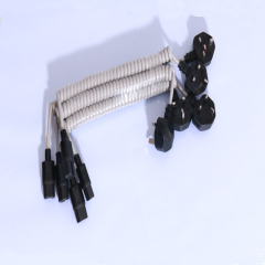 Customized wire British standard 3 pin plug 3 core spring power cord