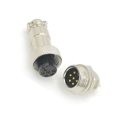 Aviation panel mount round plug socket GX16 waterproof connector