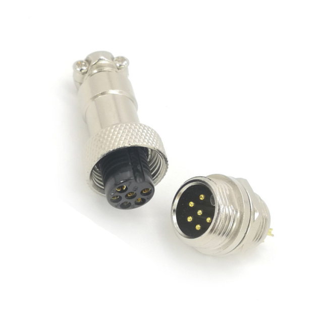 Aviation panel mount round plug socket GX16 waterproof connector