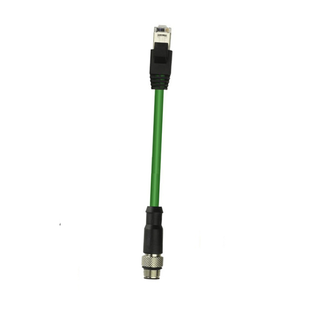 M12 to RJ45 4 pin D Code Ethernet Cable