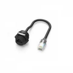 RJ45 waterproof M19 8p8c network screw locking ip67 underwater connector customized cable length ethernet rj45 connector