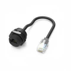 RJ45 waterproof M19 8p8c network screw locking ip67 underwater connector customized cable length ethernet rj45 connector