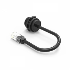 RJ45 waterproof M19 8p8c network screw locking ip67 underwater connector customized cable length ethernet rj45 connector