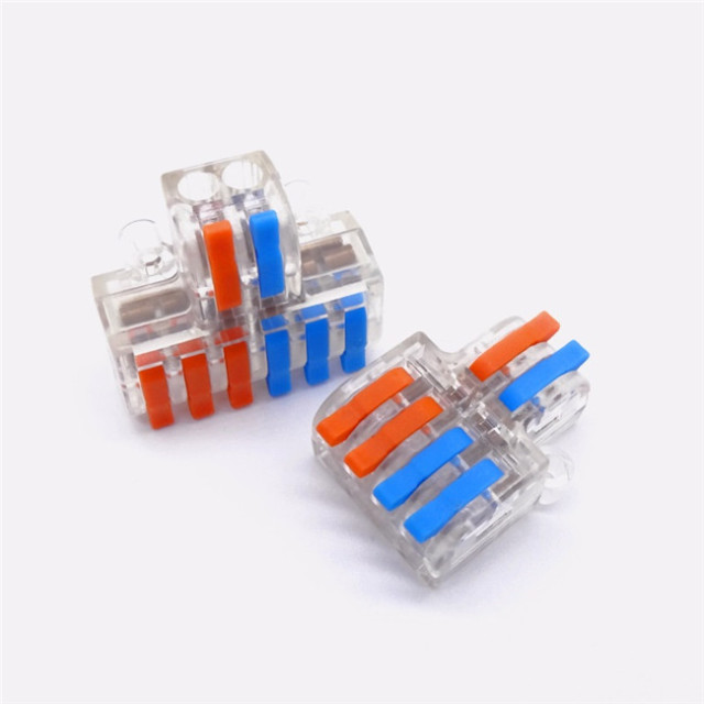 Universal transparent 2 in 4 out or 6 out connector insulated terminal block