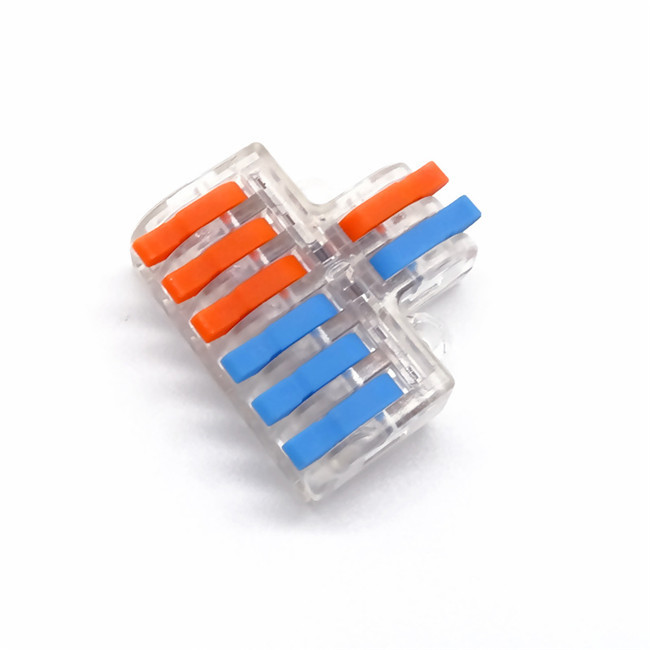 Universal transparent 2 in 4 out or 6 out connector insulated terminal block