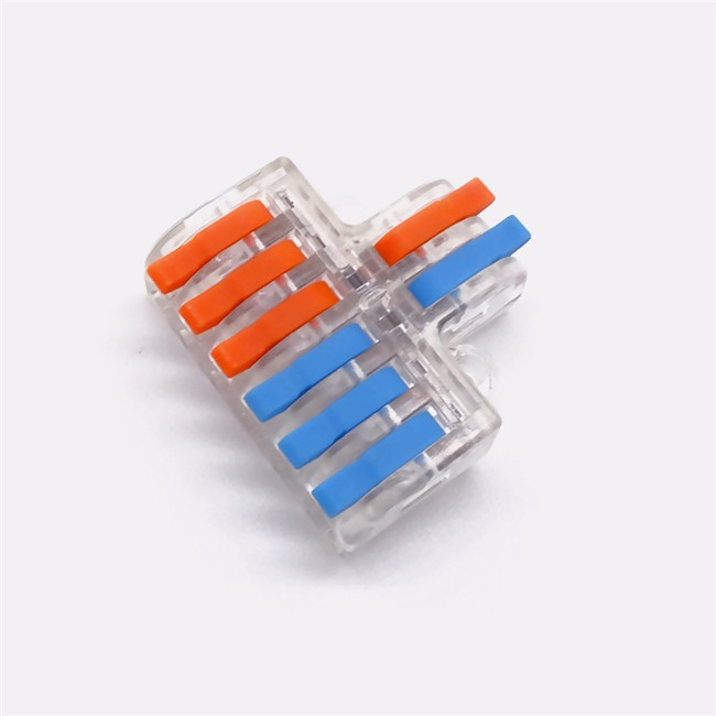 Universal transparent 2 in 4 out or 6 out connector insulated terminal block