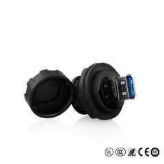 Ip67 panel mount cable male female usb 3.0 type c connector