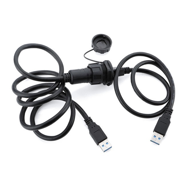 Ip67 panel mount cable male female usb 3.0 type c connector