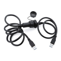 Ip67 panel mount cable male female usb 3.0 type c connector