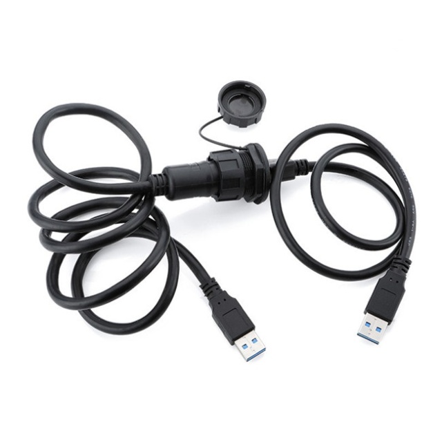 Ip67 panel mount cable male female usb 3.0 type c connector