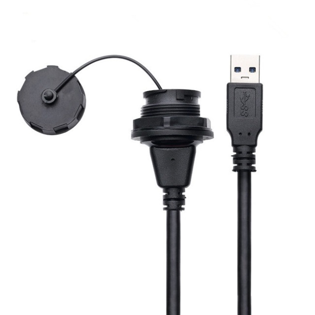 Ip67 panel mount cable male female usb 3.0 type c connector