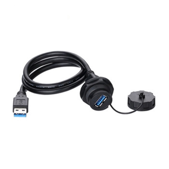 Ip67 panel mount cable male female usb 3.0 type c connector