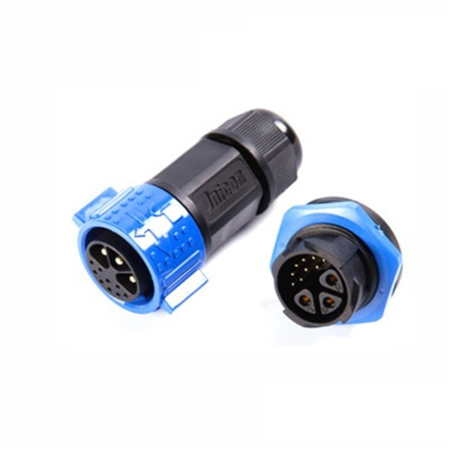 IP67 self-locking waterproof male female panel mount m19 connector plug