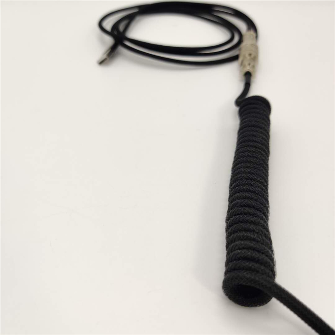 coil cable paracord+PET jacket +color optional GX16