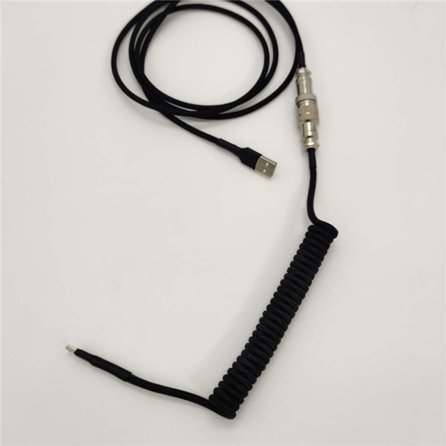 coil cable paracord+PET jacket +color optional GX16