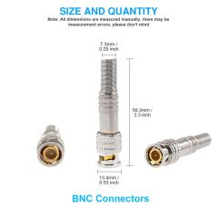 Bnc Solderless coaxial cable Connector