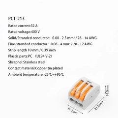 PCT-213 terminal block wire connector